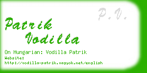patrik vodilla business card
